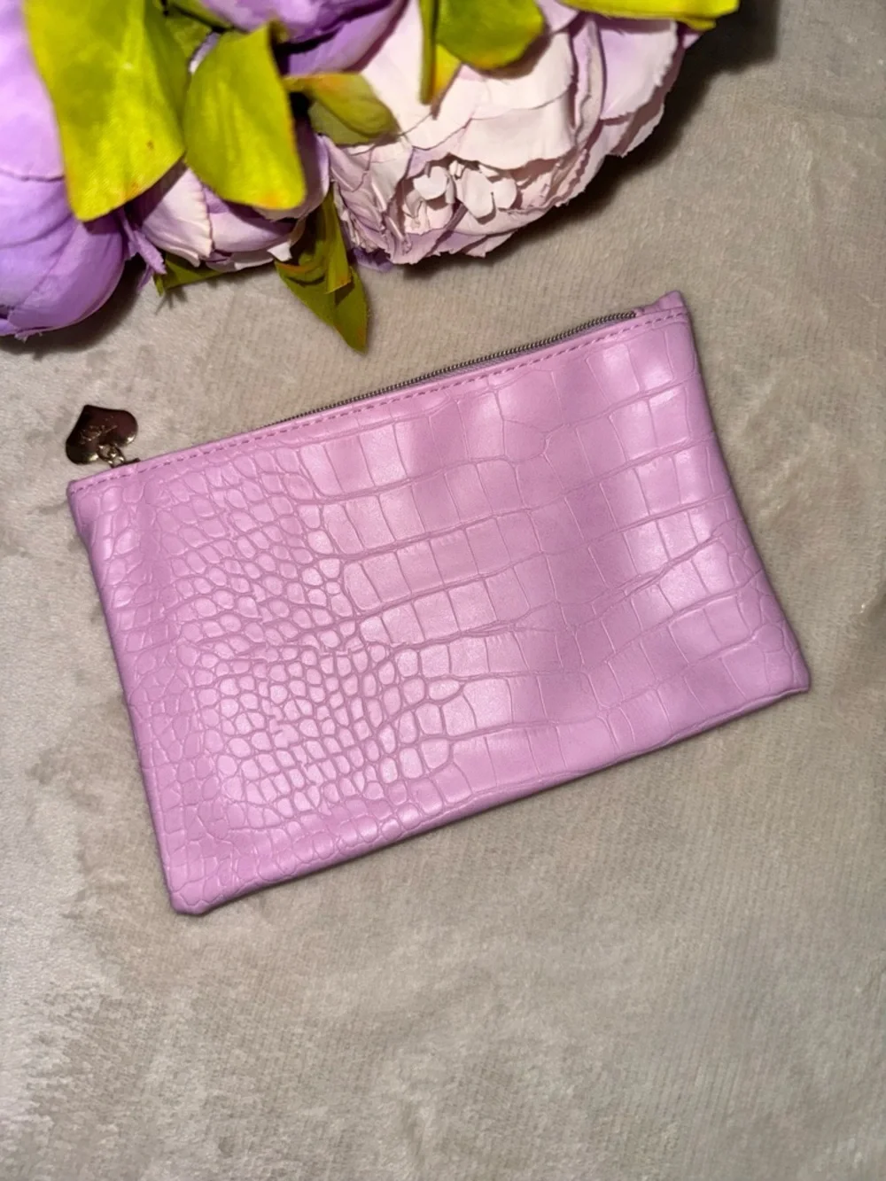 3 for $16 - NEW Ipsy Pink Crocodile Embossed Cosmetic Bag